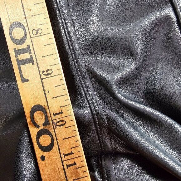 NEW WITH TAGS MONO B TOO COOL VEGAN LEATHER BLACK STRAIGHT PANTS SIZE M - Picture 14 of 15